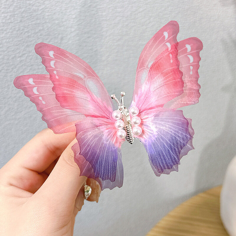 ヘアクリップ｜ヘアピン・髪留め・カラフルな動くバタフライ・きれいめ華やかデザイン|undefined