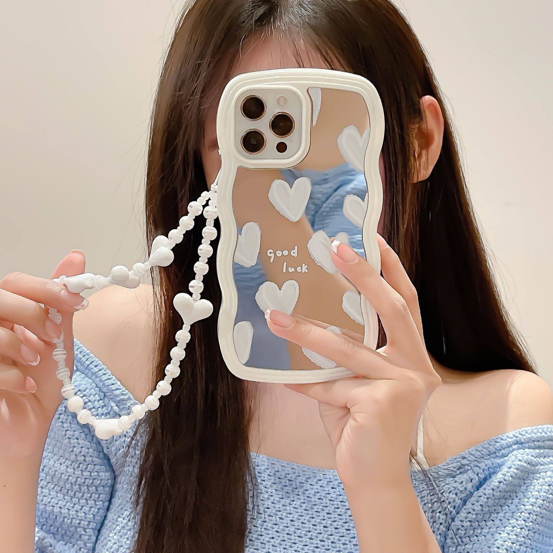 iPhoneスマホケース｜取り外し可能・握りやすい・ミラーとして使用可能|undefined