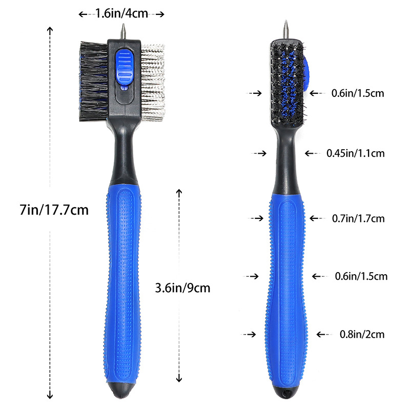 ゴルフクラブブラシ｜簡単清掃 収納・携帯便利 軽量 多用途 滑り止めデザイン 両面|undefined