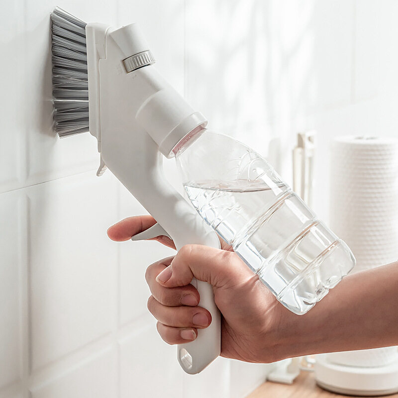 キッチンブラシ5個セット｜洗剤入れ可・自動噴水・操作簡単・取り替え用4種類のブラシとスポンジが付き |undefined