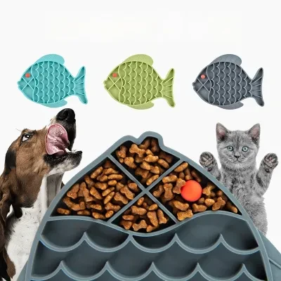 【KARA PET】ペットの食事を遅らせるマット｜犬用のシリコン製の窒息防止兼スローフィーダーボウル、猫の食器、犬のボウル