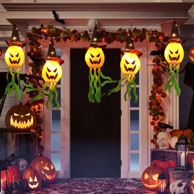 ハロウィン 飾りライト5点セット｜LEDライト 電池式 ハロウィンの雰囲気作り