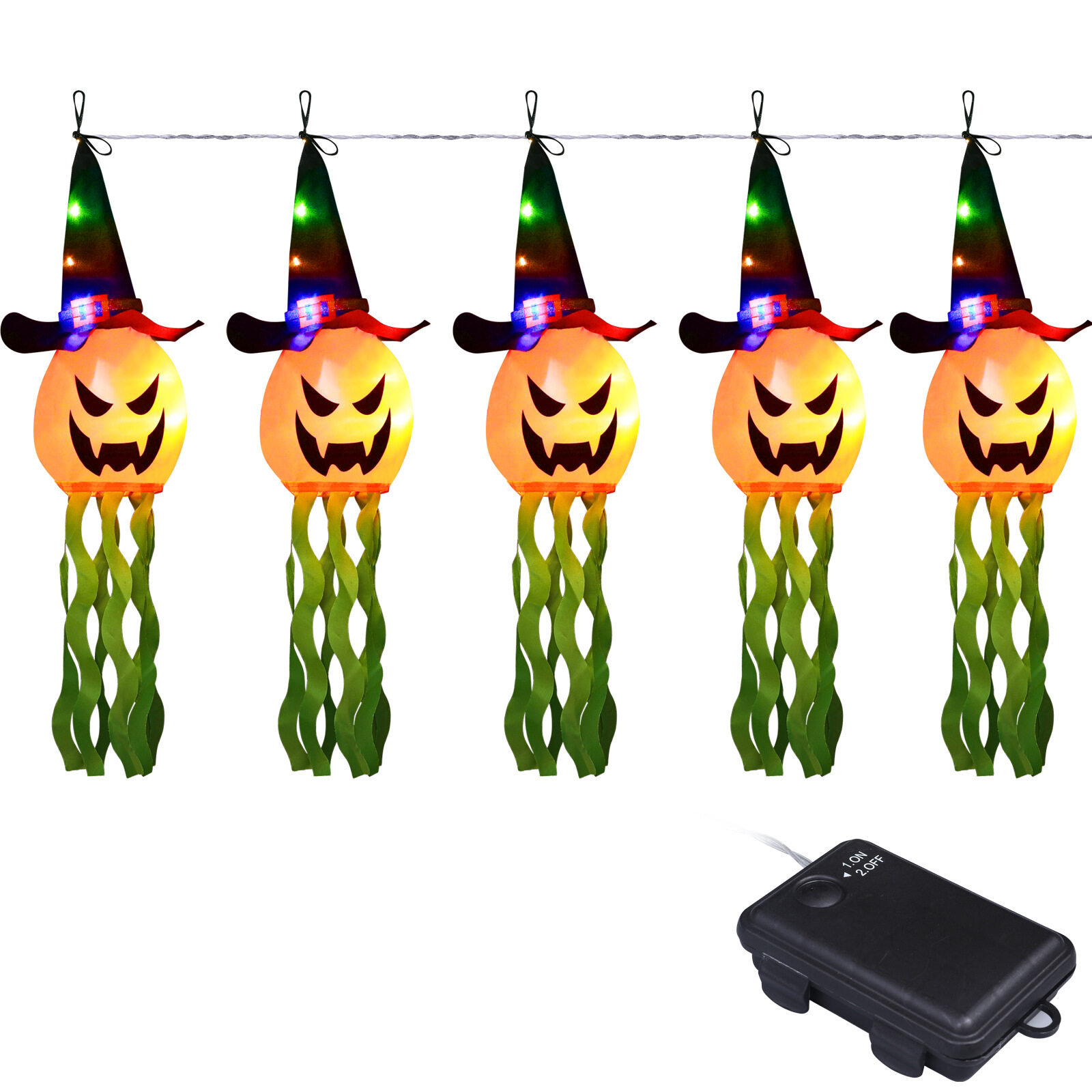 ハロウィン 飾りライト5点セット｜LEDライト 電池式 ハロウィンの雰囲気作り|undefined