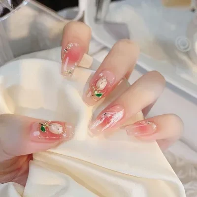 Orange.Nail ネイルチップ ｜付け爪 ・ 成人式 マット ・つけづめ ・ ネイルちっぷ ・かわいい デザイン・チューリップ