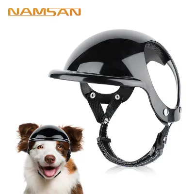 ペット用ヘルメット｜安全・犬猫用・バイク用・頭保護・3サイズ・ブラック