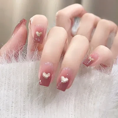 ネイルチップ ｜付け爪 ・ 成人式 マット ・つけづめ ・ ネイルちっぷ ・かわいい デザイン・ハート