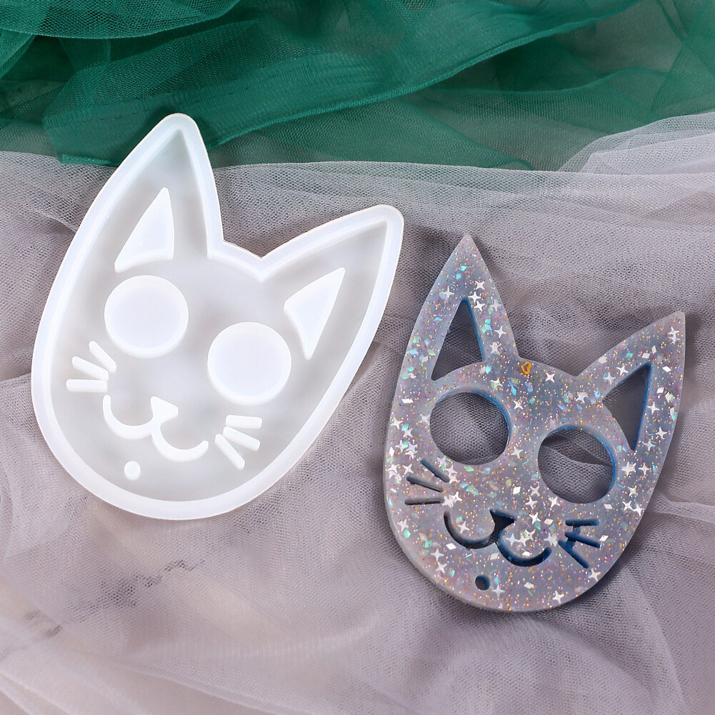 レジン｜猫型・ネコ・シリコンモールド・アクセサリー パーツ・モールド・型・レジンパーツ・レジンモールド・DIY道具|undefined