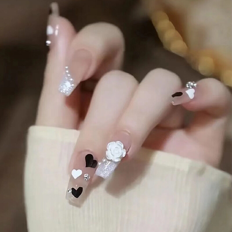 ネイルチップ ｜付け爪 ・ 成人式 マット ・つけづめ ・ ネイルちっぷ ・かわいい デザイン・山茶花|undefined