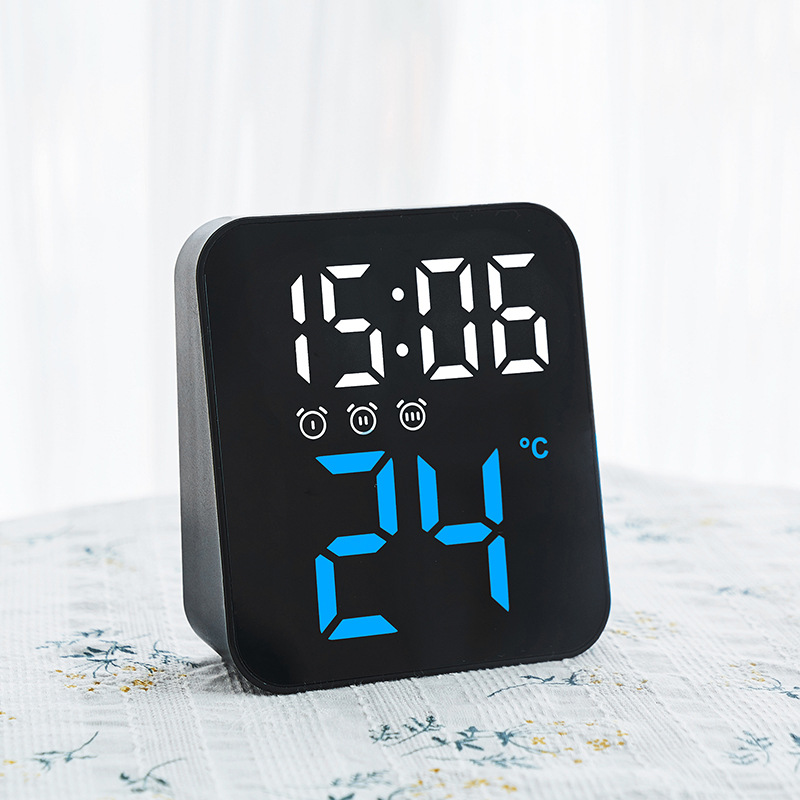 温度表示デジタル時計｜多機能・目覚まし・見やすい液晶スピーカー