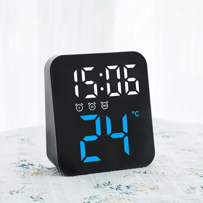 温度表示デジタル時計｜多機能・目覚まし・見やすい液晶スピーカー