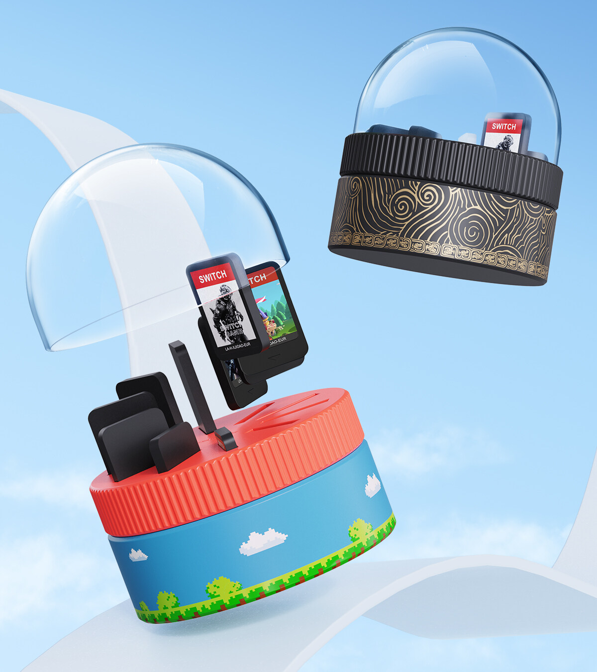 Switchカード収納｜360回転可能・面白い・10枚収納可能・大容量・保護