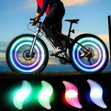 自転車ホイールライト｜自転車用スポーク LEDライト 夜間セーフティライト 夜道 安全警告ライト 簡単 防水 取り付け タイヤライト 電池|undefined