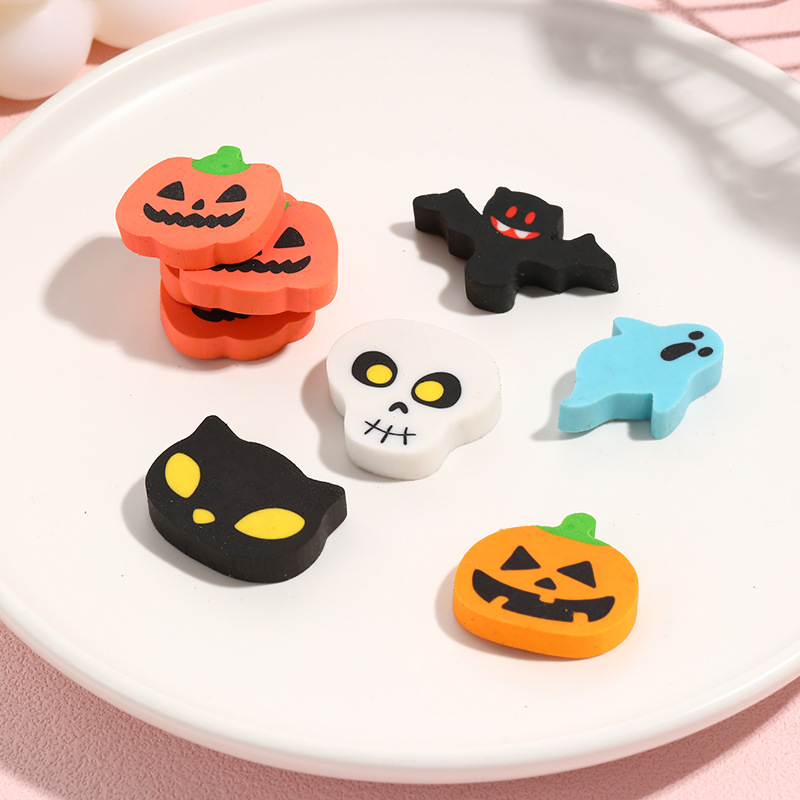 ミニ消しゴム｜ハロウィン 学生 学習用品  かわいい おばけ パンプキン コウモリ 60個セット 教室でのご褒美|undefined