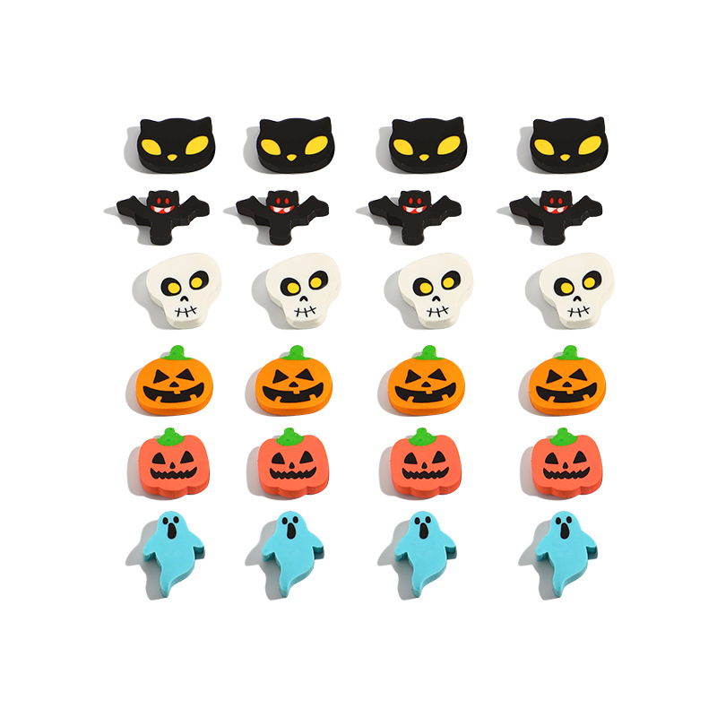 ミニ消しゴム｜ハロウィン 学生 学習用品  かわいい おばけ パンプキン コウモリ 60個セット 教室でのご褒美|undefined