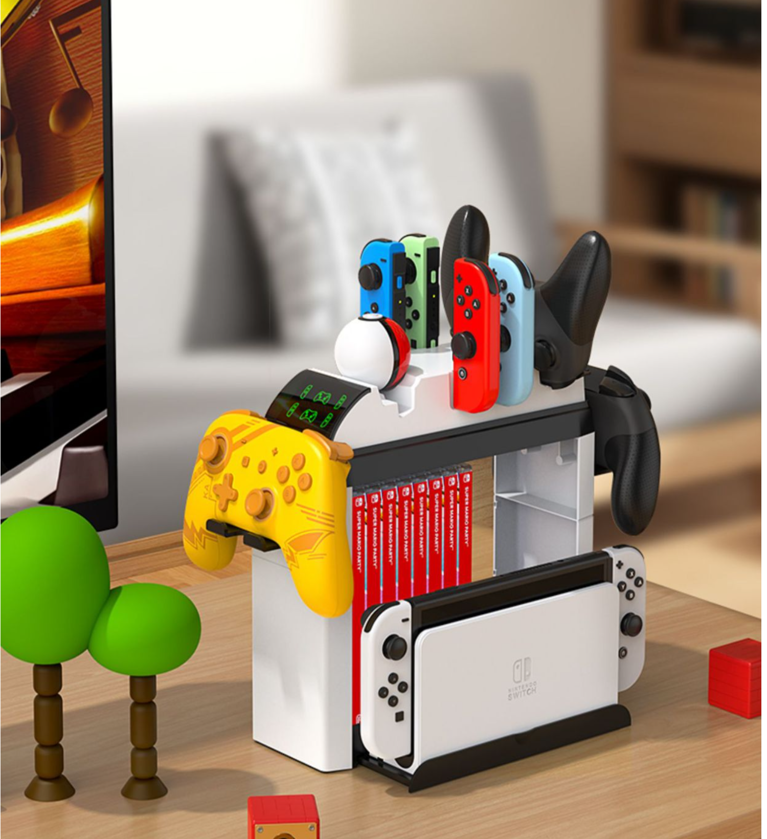 Switch充電収納スタンド｜Switchドック収納・組立式・省スペース