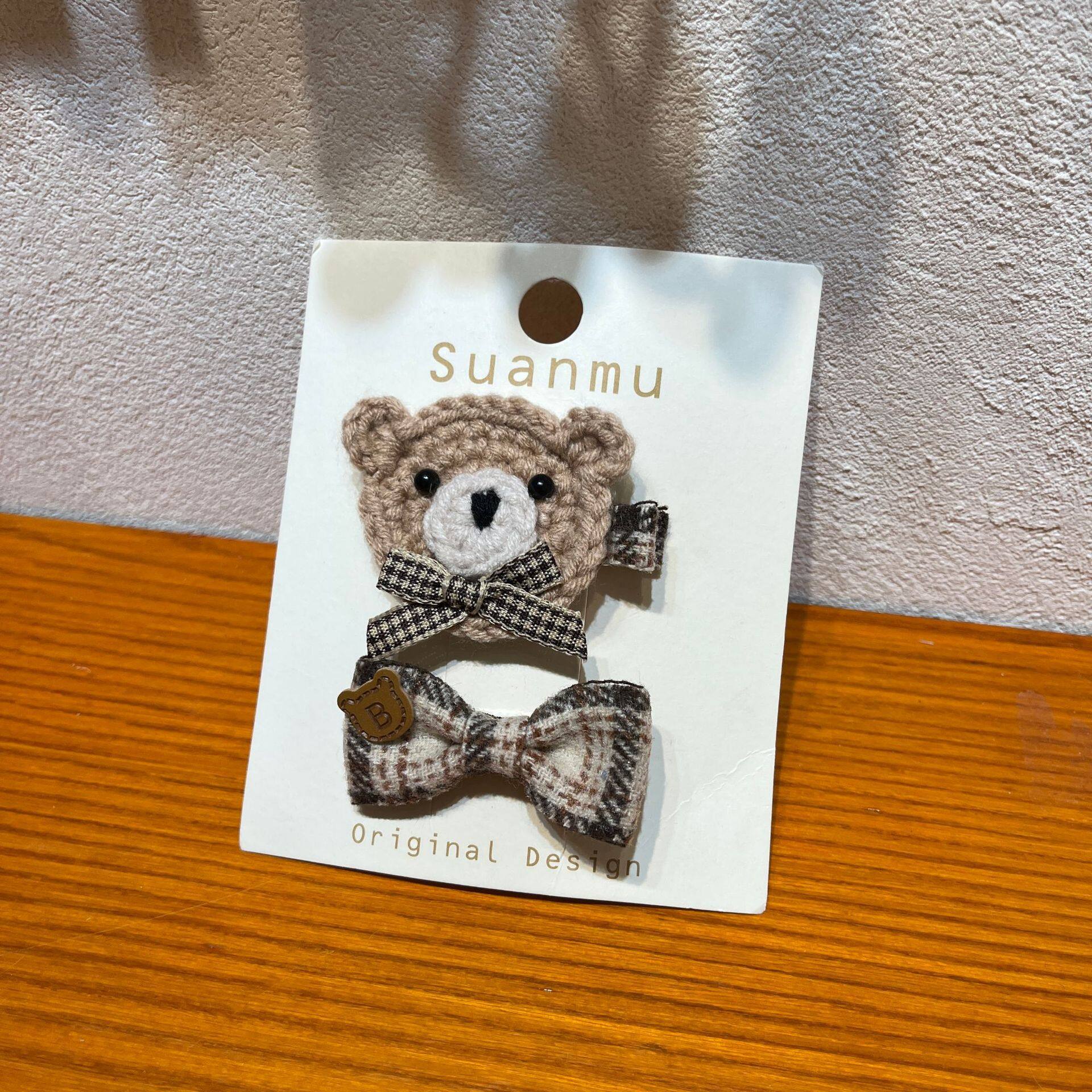 ヘアクリップ｜フェルト・秋冬・新作・少女・かわいい・リボンがある・ベアー|undefined