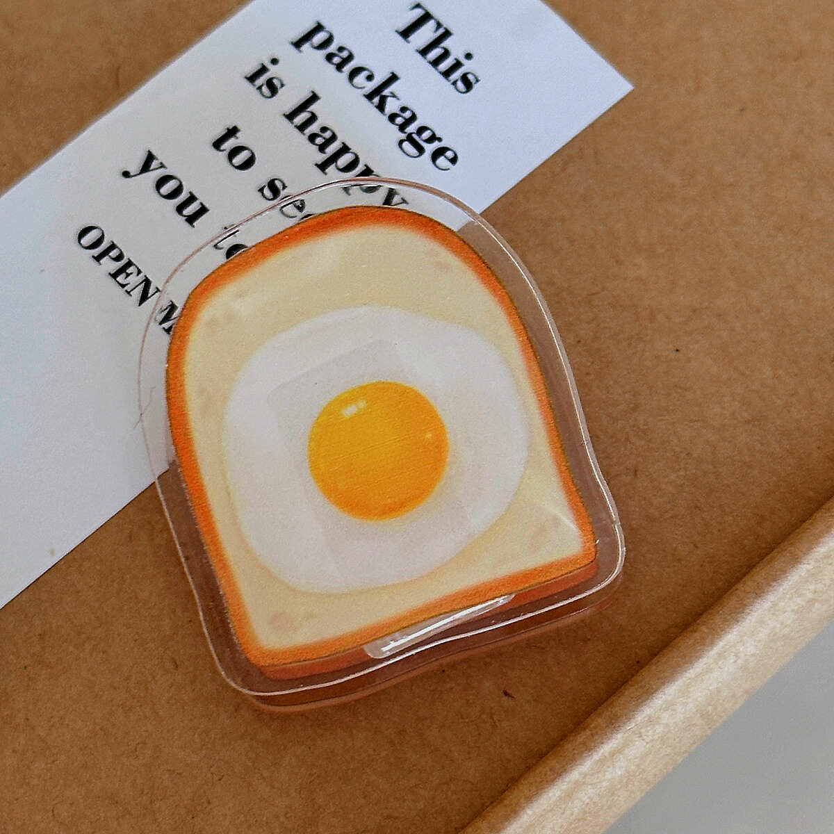 アクリル袋止めクリップ｜かわいい目玉焼き/チーズ/パン・オフィス用紙、資料、本、チケットを挟む！|undefined