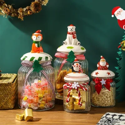 クリスマスにぴったり保存容器｜湿気を防ぐ・透明グラス・収納ケース・おしゃれなデザイン！