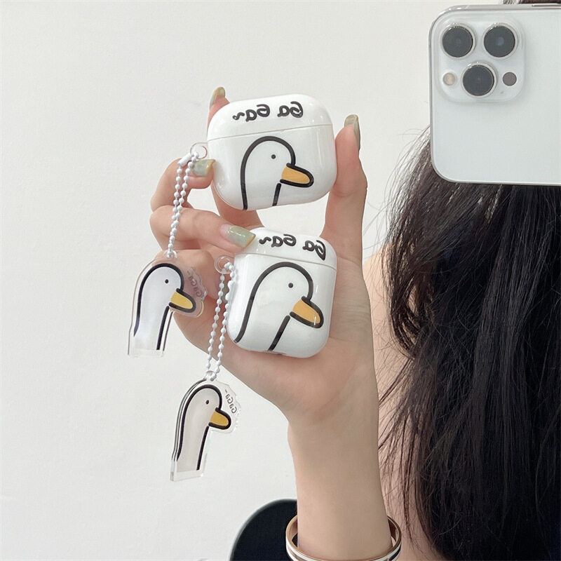AirPodsケース｜イヤホンケース・ソフトケース・AirPods Pro 1/2/3対応・落下防止・傷防止・可愛いアヒル型・おもしろグッズ|undefined