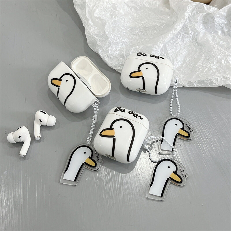 AirPodsケース｜イヤホンケース・ソフトケース・AirPods Pro 1/2/3対応・落下防止・傷防止・可愛いアヒル型・おもしろグッズ|undefined