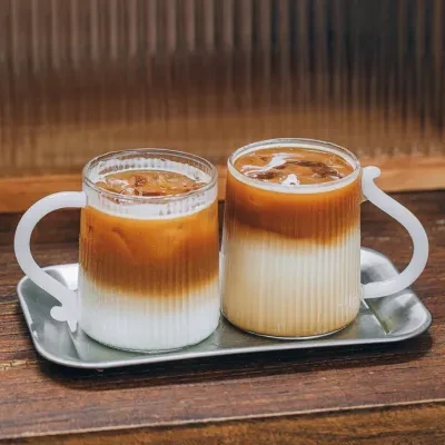 SHUEHO 【樹可】ガラスカップ｜家庭用カップ・耐熱・牛乳用カップ・高いデザイン性・お茶・コーヒーカップ