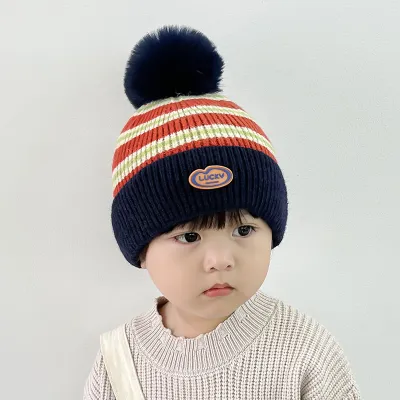 ベビーハット・冬季・可愛い・赤ちゃん・毛糸帽子・耳あて・保温・編み物・秋冬・男の子・女の子・子供用・かぶりもの