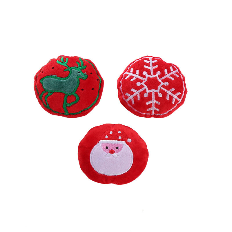 猫のおもちゃ｜クリスマス 嚙むおもちゃ ストレス解消 ぬいぐるみ かわいい 楽しい 音が出る サンタクロース・クリスマスツリー・風花|undefined