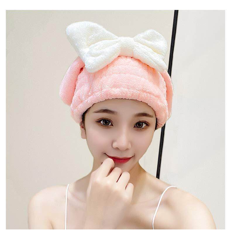 ヘアドライタオル｜ドライキャップ ・吸水・速乾 ヘアドライタオル・お風呂・蝶結び・髪タオル|undefined