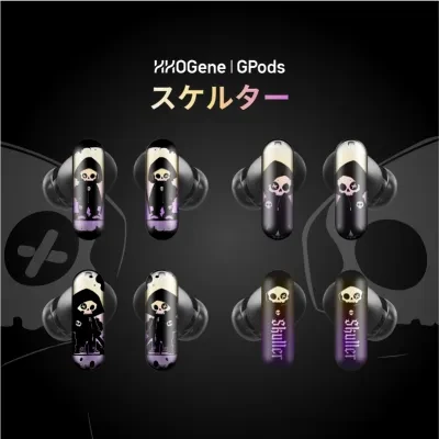 HHOGene 「日本初上陸」恐怖シリーズ——スケルター｜ HHOGene GPods イヤホンシェル 4組みセット｜ユニークで人の個性を表わせるHHOGene GPo