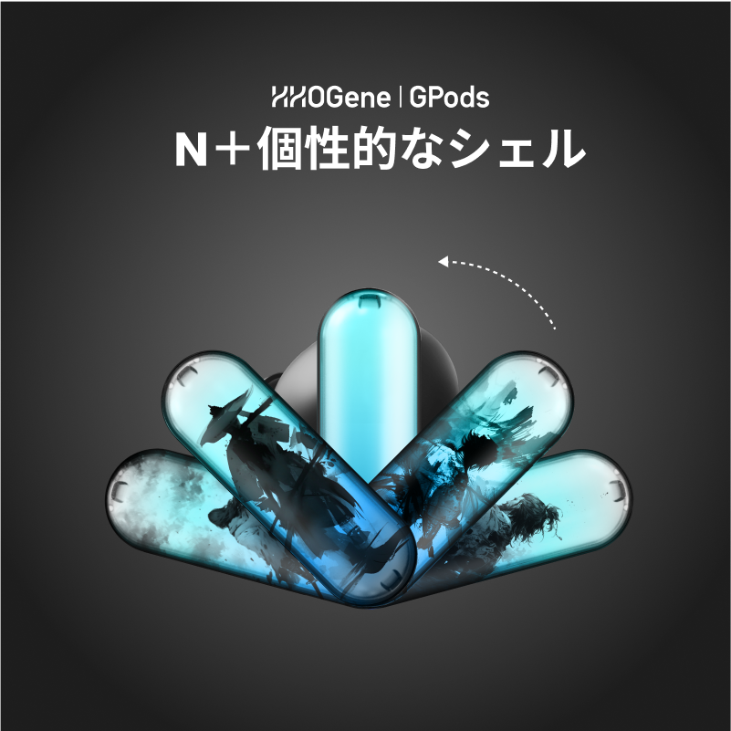 「日本初上陸」サムライ｜ HHOGene GPods イヤホンシェル 4組みセット｜ユニークで人の個性を表わせるHHOGene GPodsが登場|undefined