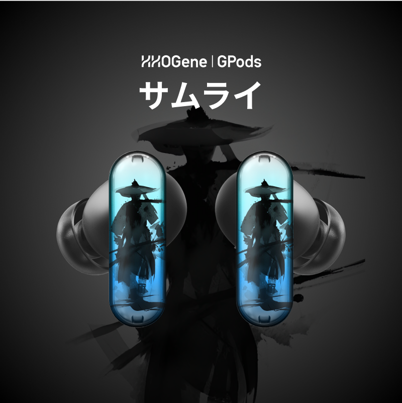 「日本初上陸」サムライ｜ HHOGene GPods イヤホンシェル 4組みセット｜ユニークで人の個性を表わせるHHOGene GPodsが登場|undefined