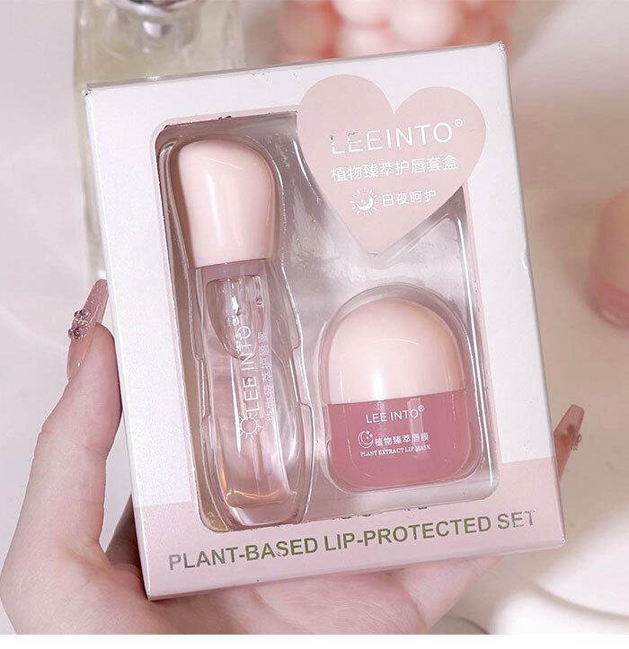 LEEINTO 日夜リップセット｜リップグロス・リップマスク・植物エキス