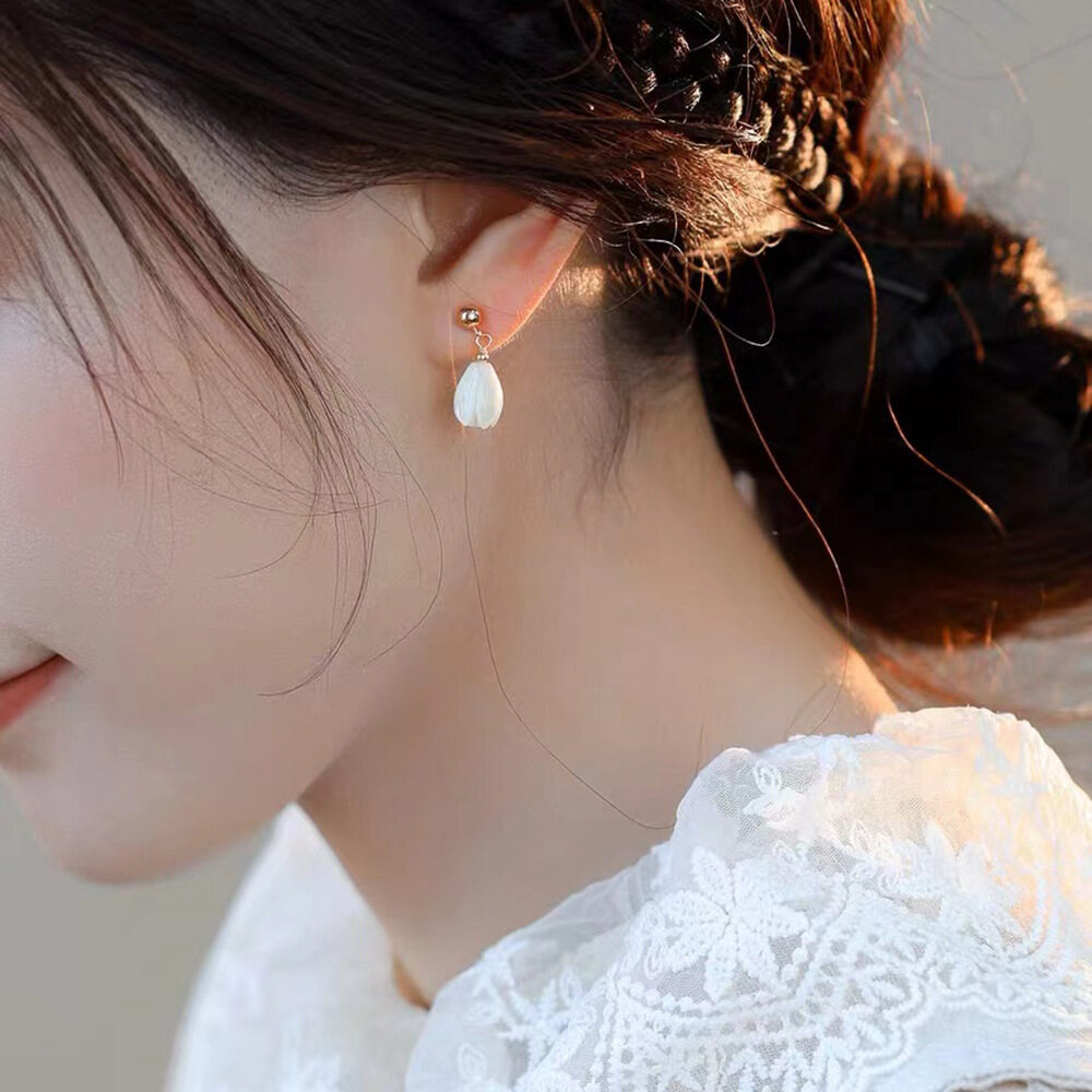 ピアス・女性・魅力的・天然・蚊取り皿・貝・耳穴なし・韓国っぽ・イヤリング・イヤーアクセサリー|undefined