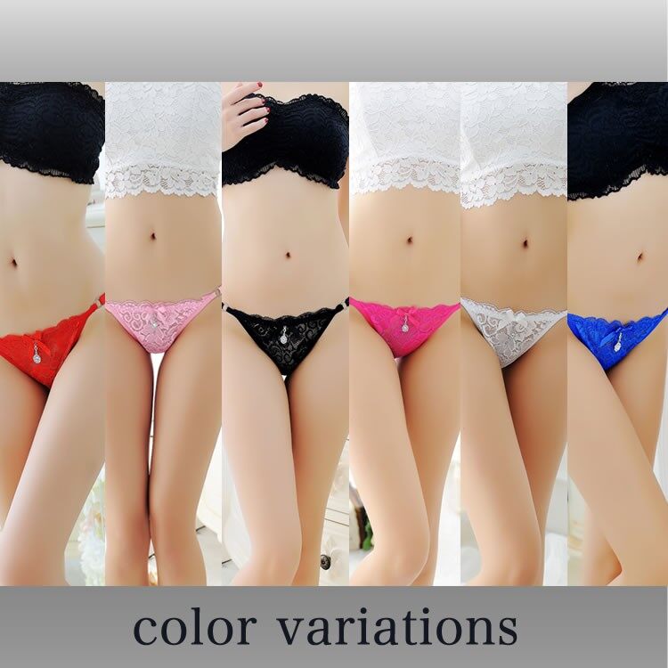 日本国内発送】ボリュームを抑えた6色のレースTバックショーツ