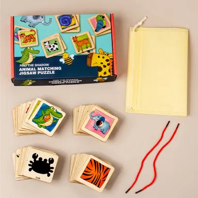 パズルボード｜モンテッソーリ・影の組み合わせ・おもちゃ・カード・木製・知育おもちゃ・子供向け・キッズトイ