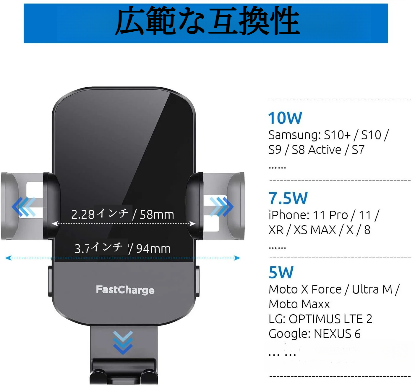 車載ワイヤレス充電ホルダー｜車スマホホルダー・ワイヤレス急速充電・スマホスタンド・自動開閉・360°回転可能|undefined