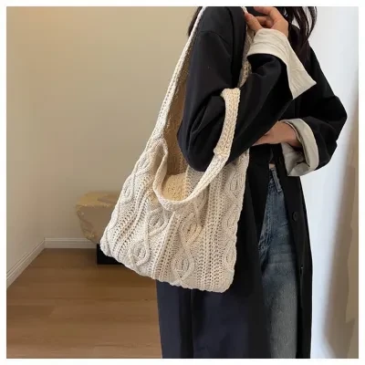 ニットショルダーバッグ｜おしゃれな女の子向け・肩掛け・シンプル・毎日のコーデをランクアップ