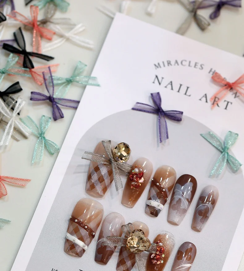 ネイルパーツ・リボン｜オーガンザ・50個入・ネイルアート