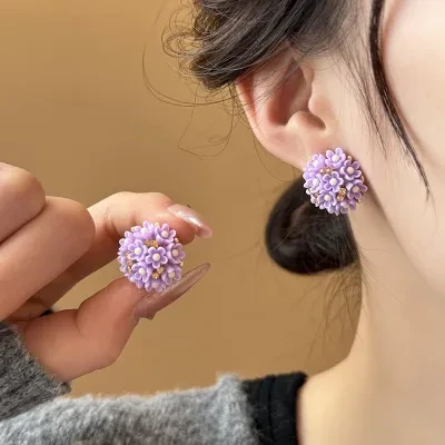 ピアス｜魅力的・ファッション・合わせやすい・さわやか・花・人工ダイアモンド・シルバーポスト・イヤーアクセサリー