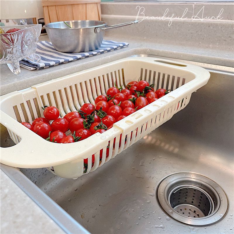 シンク上水切りバスケット|野菜や果物を洗い・野菜の水切り・食器の乾燥・拡張可能|undefined