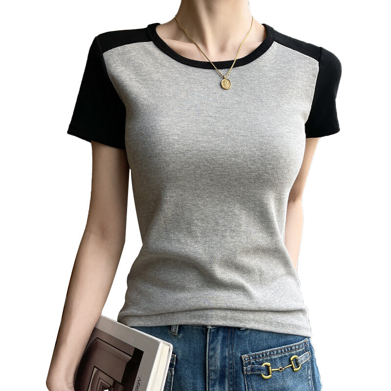 Tシャツ｜コットン・ショートTシャツ・夏・デザイン感・マイナー・トレンド・女性・服|undefined