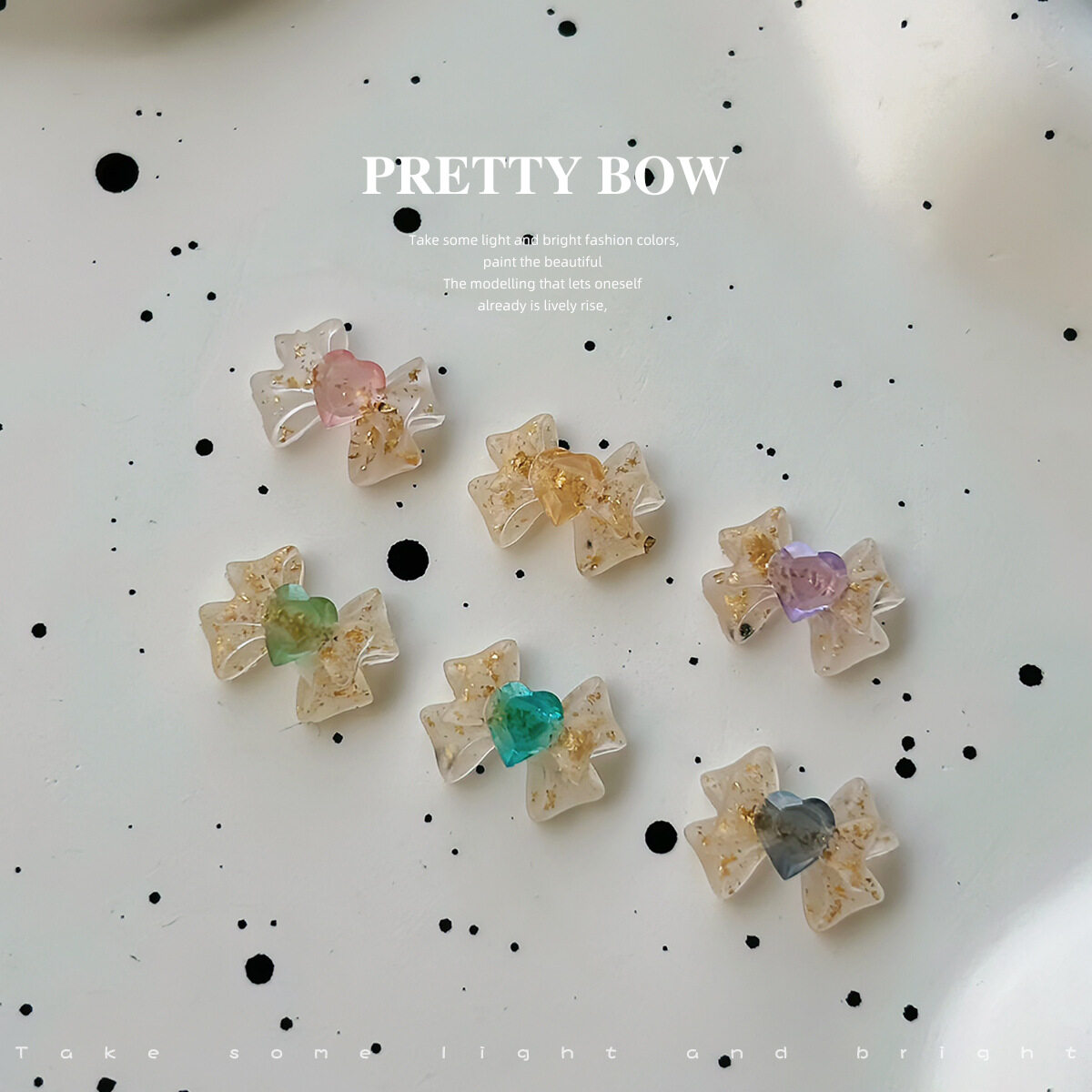 ネイルパーツ・リボン｜20個入・マカロン色・ギャルネイル・アクセサリー・ネイルチップ用品・樹脂・ワンホンネイル|undefined