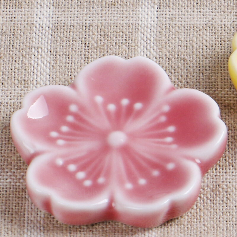 和風陶磁器箸置き｜桜柄・食卓用・お箸用・かわいい箸置き・家庭用・３人食|undefined