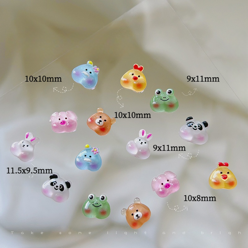 ネイルパーツ・動物｜20個・可愛い・子供ネイル・3D立体・ウサギ・熊・パンダ・カエル・アクセサリー・ネイルアート・ネイルチップ用品・ワンホンネイル|undefined
