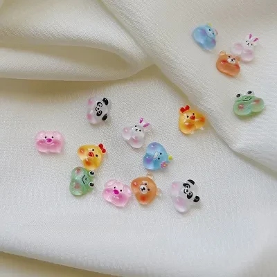 ネイルパーツ・動物｜20個・可愛い・子供ネイル・3D立体・ウサギ・熊・パンダ・カエル・アクセサリー・ネイルアート・ネイルチップ用品・ワンホンネイル