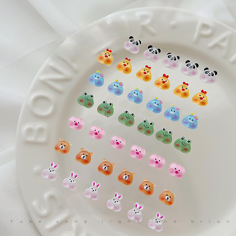 ネイルパーツ・動物｜20個・可愛い・子供ネイル・3D立体・ウサギ・熊・パンダ・カエル・アクセサリー・ネイルアート・ネイルチップ用品・ワンホンネイル|undefined