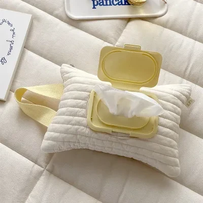 【まとめて持ち運べる】ティッシュ&ウェットティッシュケース｜INS風・吊り下げ収納の為のループ付き