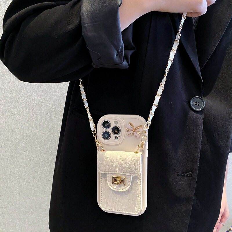 iPhone用スマホケース | 斜め掛け・ストラップ付き・春の花柄・可愛い|undefined