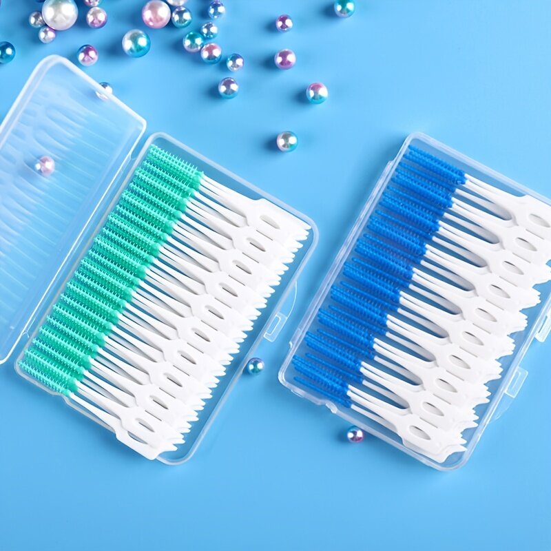 歯間ブラシ|デンタルピック、プラスチックつまようじ ・歯のクリーニング・口腔ケア・弾性のある柔らかい毛|undefined