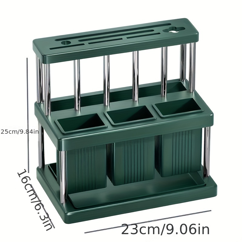 キッチン用具の排水ラック|壁面・多機能な箸・ナイフ スプーンの収納ラック・軽量・高級感|undefined